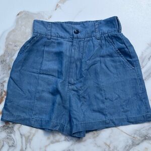 Walter Baker Denim Blue Jasmine Pleated Shorts